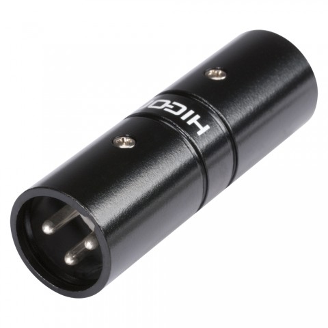 HICON  Adapter | XLR 3-pole male straight, black 