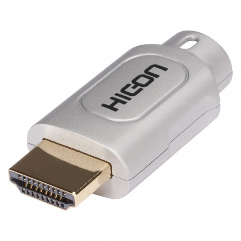HICON HDMI, 19-pol , metal-, IDC-female connector, gold plated contact(s), straight, grey 