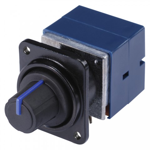 HICON Stereo potentiometer, D-size, blue for SYS-series 
