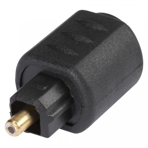 Adapter | Mini-Connector male/TOSLINK male straight, black 