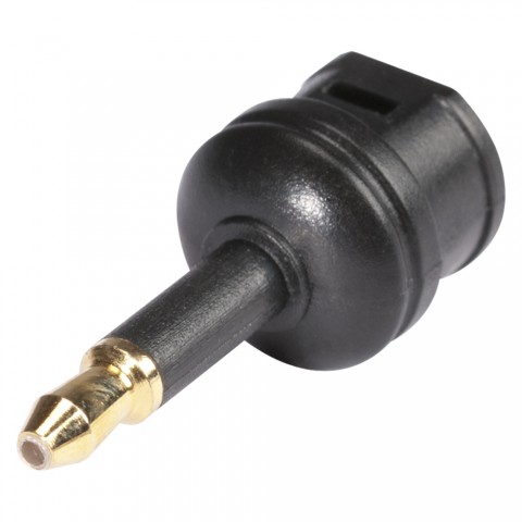 HICON  Adapter | TOSLINK female/Mini-Connector male straight, black 