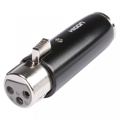 HICON  Adapter | Mini-XLR male 3-pol/XLR 3-pole female straight, black 