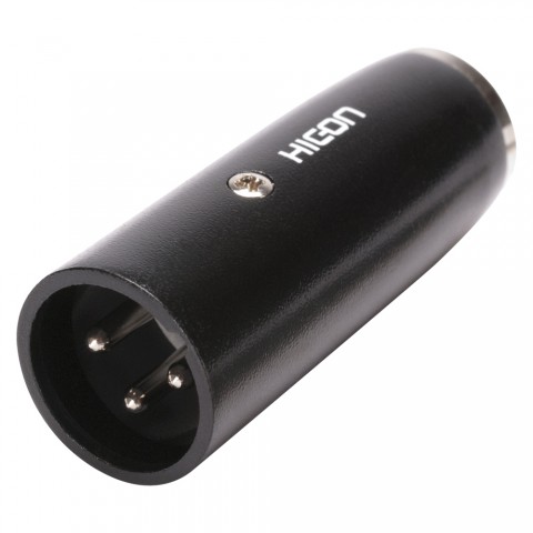 HICON  Adapter | Mini-XLR male 3-pol/XLR 3-pol male gerade, schwarz 