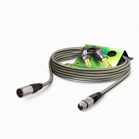 Speaker cable Meridian, 2 x 2.50 mm² | XLR / XLR, NEUTRIK® 15,00m | grey