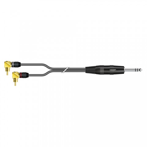 Stereo split cable SC-Onyx, 1 x 0,25 mm² | RCA / Jack, HICON 