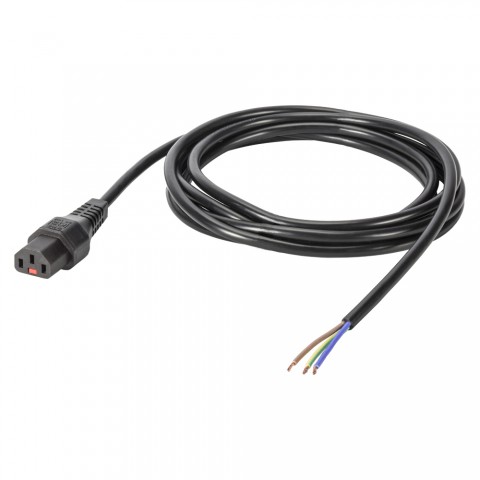 Power supply IEC cable, 3 x 1,00 mm² | IEC mains socket / free end 