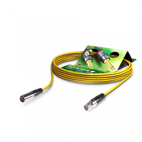 Connection with microphone headsets SC-Scuba 14 Highflex, 2 x 0,14 mm² | Mini-XLR / Mini-XLR, HICON 1,00m | yellow