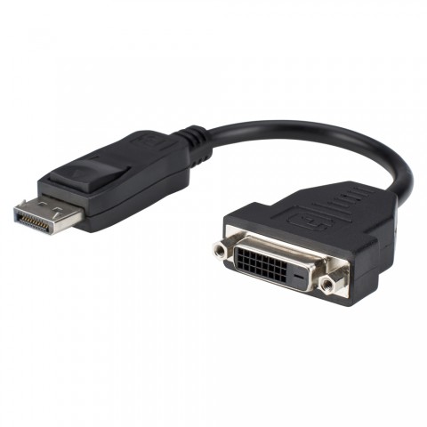 Adapter cable | DisplayPort male/DVI-D 24 + 5 Single link female straight, black 