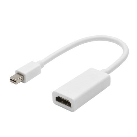 Adapter cable | HDMI female/DisplayPort 1.2 mini male straight, white 
