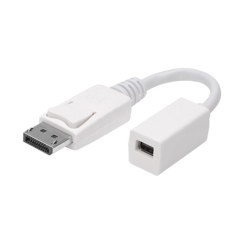 Adapter cable | DisplayPort male/DisplayPort mini female straight, white 