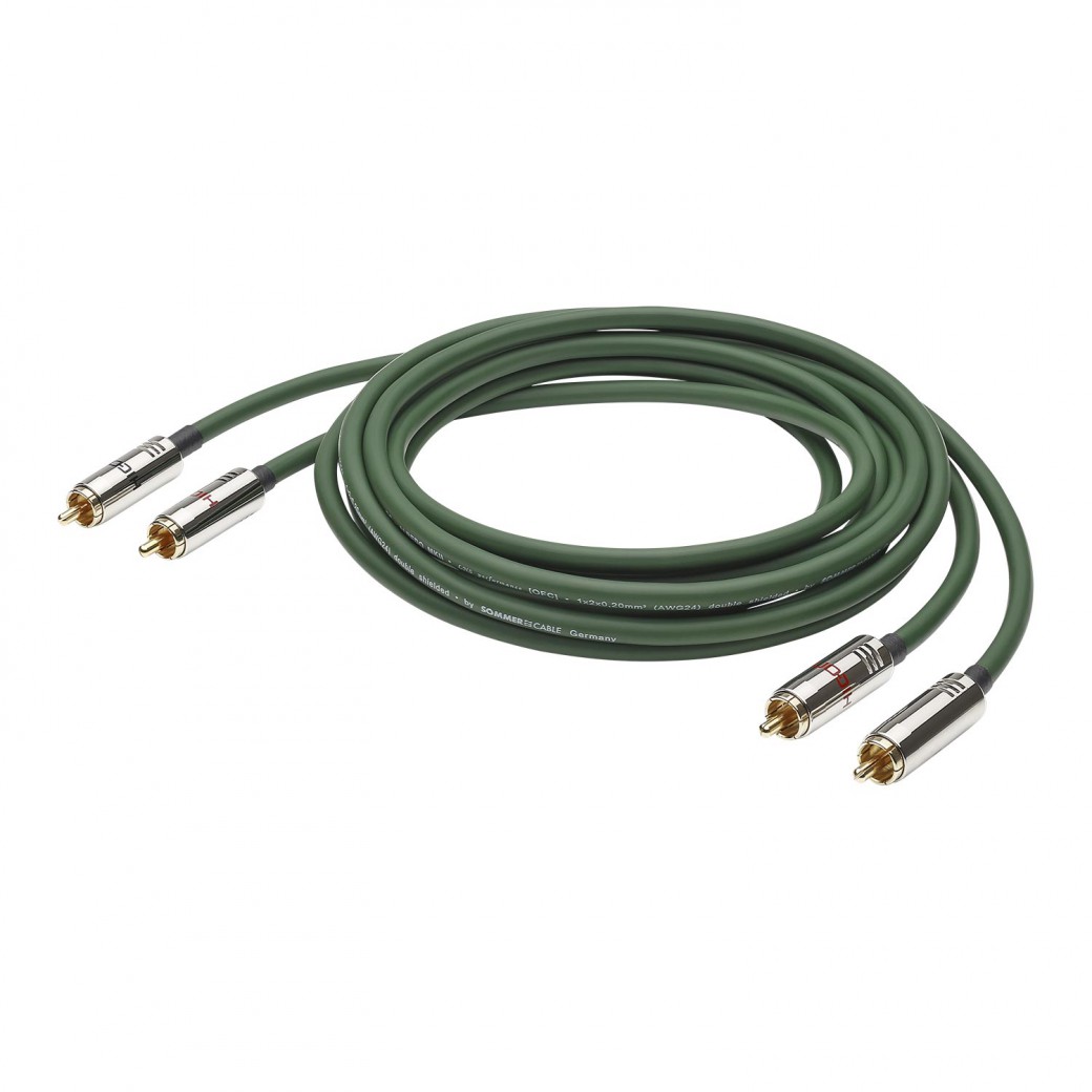 Cinch NF- Kabel 75cm mit Sommer Cable passend zu Phonokabel SC81-K-0075CM03 